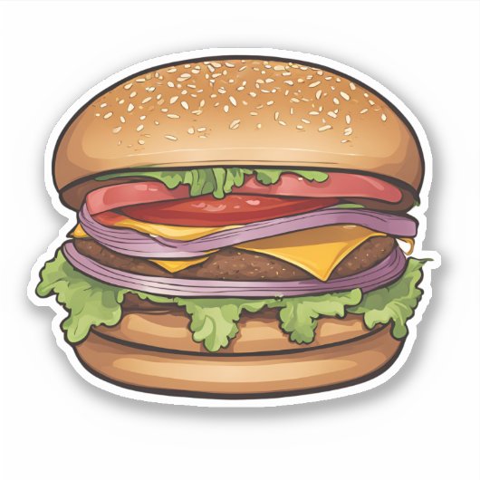 Cheeseburger Heaven Sticker (Voorkant)