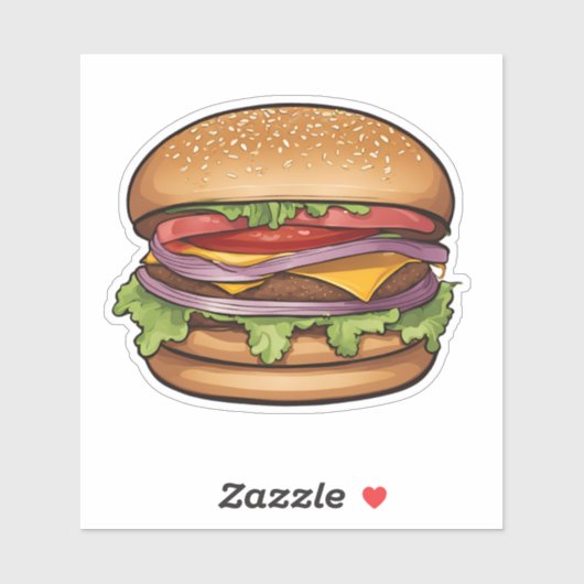 Cheeseburger Heaven Sticker (Vel)