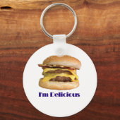 cheeseburger - Ik ben Delicious Sleutelhanger (Voorkant)