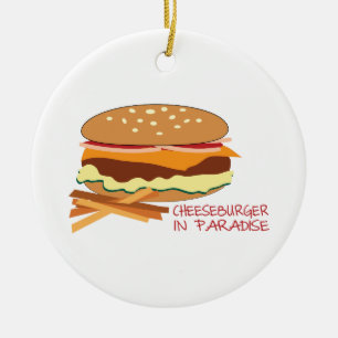 Cheeseburger in Paradise Keramisch Ornament