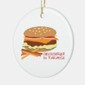 Cheeseburger in Paradise Keramisch Ornament (Links)