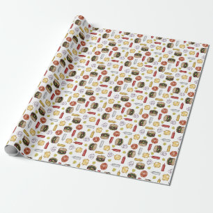 Cheeseburger Ingrediënten - White Wrapping Paper Cadeaupapier
