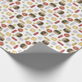 Cheeseburger Ingrediënten - White Wrapping Paper Cadeaupapier (Hoek)