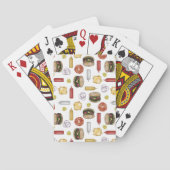 Cheeseburger Ingrediënten - Witte speelkaarten (Achterkant)