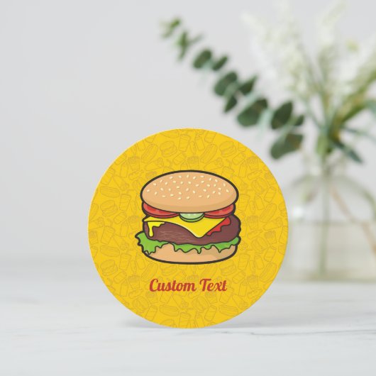 Cheeseburger Kaart (Staand voorkant)