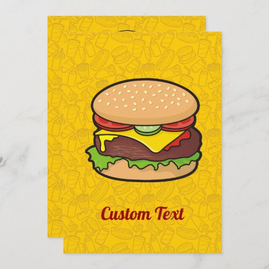 Cheeseburger Kaart (Voorkant / Achterkant)