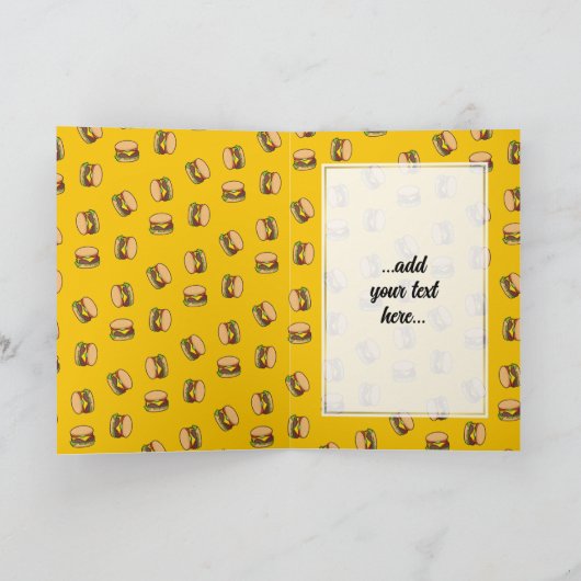 Cheeseburger Kaart (Binnen)