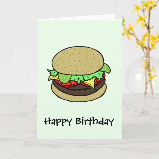 Cheeseburger Kaart (Gele Bloem)