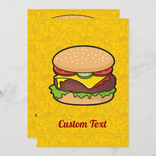 Cheeseburger Kaart (Voorkant / Achterkant)