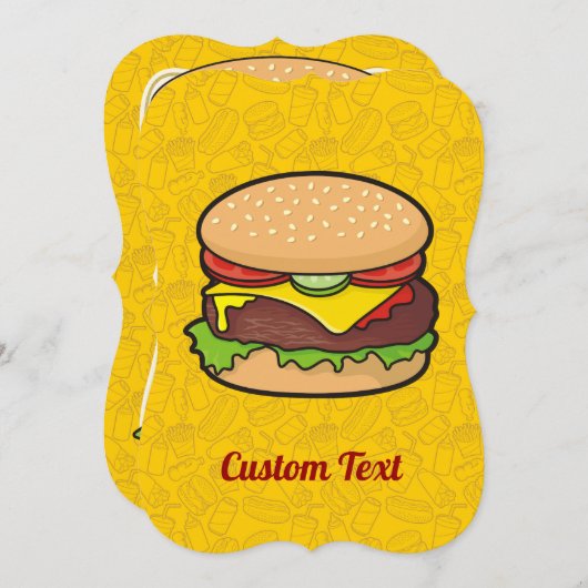 Cheeseburger Kaart (Voorkant / Achterkant)