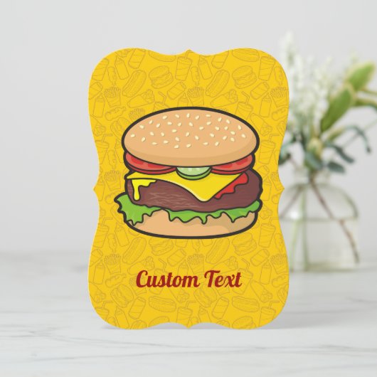 Cheeseburger Kaart (Staand voorkant)