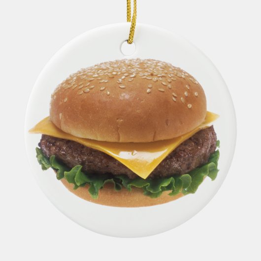 Cheeseburger Keramisch Ornament (Voorkant)