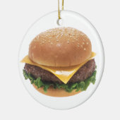 Cheeseburger Keramisch Ornament (Links)