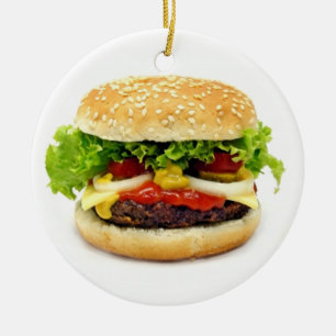 Cheeseburger Keramisch Ornament