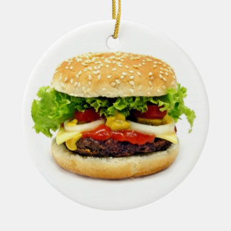 Cheeseburger Keramisch Ornament