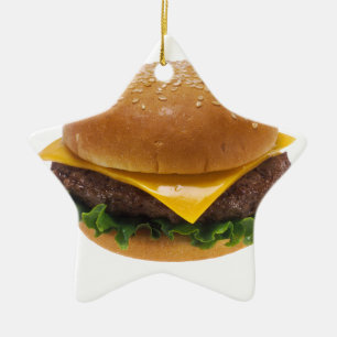 Cheeseburger Keramisch Ornament