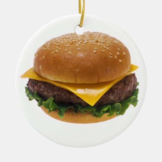 Cheeseburger Keramisch Ornament (Voorkant)