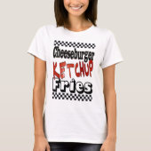 Cheeseburger Ketchup Fries T-shirt (Voorkant)