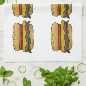 Cheeseburger Kitchen Towel Theedoek (Gevouwen)