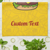 Cheeseburger Kitchen Towel Theedoek (Gevouwen)