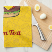Cheeseburger Kitchen Towel Theedoek (Quarter Fold)