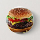 cheeseburger-knop ronde button 5,7 cm (Voorkant)