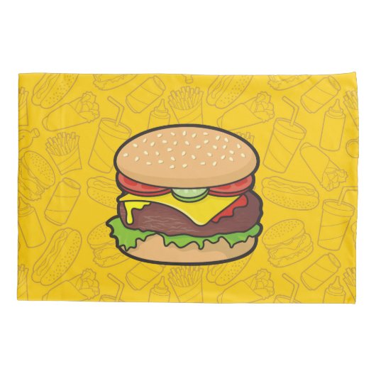Cheeseburger Kussensloop (Achterkant)