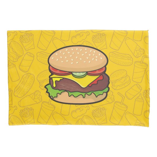 Cheeseburger Kussensloop (Voorkant)