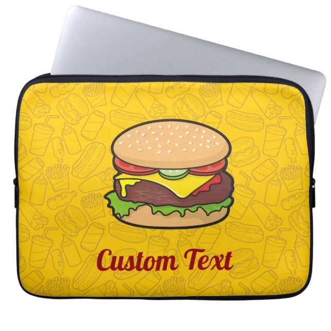 Cheeseburger laptophoes laptop sleeve (Voorkant)