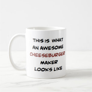 cheeseburger maker, geweldige koffiemok