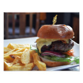 Cheeseburger Meal in London Photo Print Foto Afdruk (Voorkant)