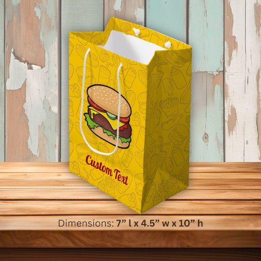 Cheeseburger Medium Geschenktas Cadeauzakje