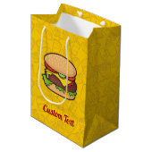 Cheeseburger Medium Gift Bag Cadeauzakje (Voorkant Gekanteld)