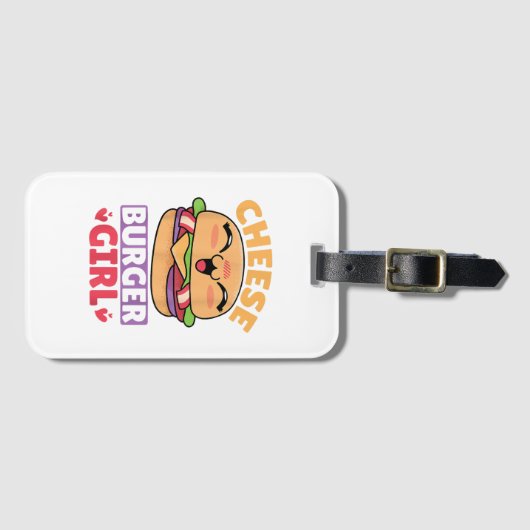 Cheeseburger Meisje, Hamburger Vrouwen en Cheesebu Bagagelabel (Voorkant (horizontaal))
