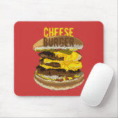Cheeseburger Mousepad Muismat (Met muis)