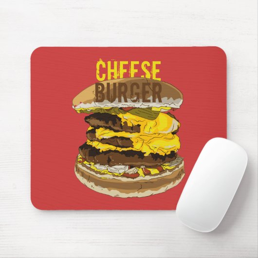 Cheeseburger Mousepad Muismat (Met muis)