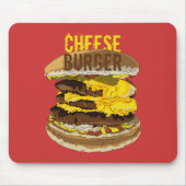 Cheeseburger Mousepad Muismat (Voorkant)