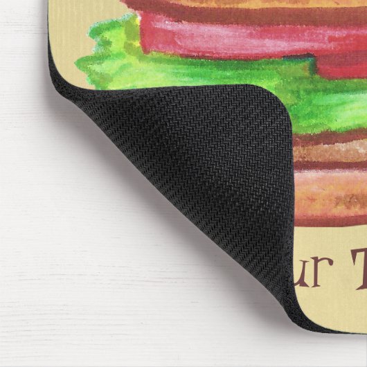 Cheeseburger Mousepad Muismat (Hoek)