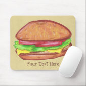 Cheeseburger Mousepad Muismat (Met muis)
