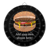 Cheeseburger - Novelty Food Afbeelding met Eigen T Dartbord (Voorkant)