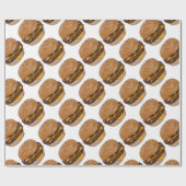 Cheeseburger op sesamzaad bun cadeaupapier (Vlak)