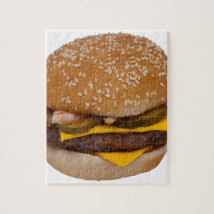 Cheeseburger op sesamzaad bun legpuzzel