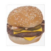 Cheeseburger op sesamzaad bun notitieblok (Voorkant)