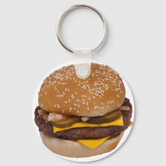 Cheeseburger op sesamzaad bun sleutelhanger (Voorkant)