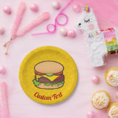 Cheeseburger Papieren Bordje (Feest)