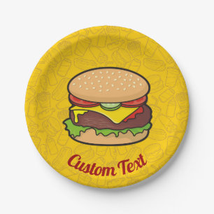 Cheeseburger Papieren Bordje