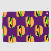 Cheeseburger Pattern Golfhanddoek (Horizontaal)