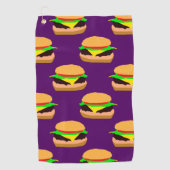 Cheeseburger Pattern Golfhanddoek (Voorkant)