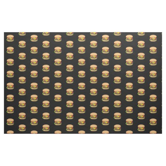 Cheeseburger Pattern Stof (Fat Quarter)