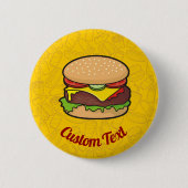 Cheeseburger Pinback Button (Voorkant)